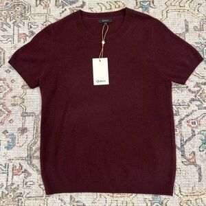 Cashmere tee (burgundy color)